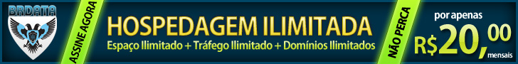 Hospedagem com Espao ilimitado + Trfego ilimitado + Domnios Ilimitados + Contas de Emails ilimitadas + Banco de Dados MySQL ilimitados por apenas  R$ 20,00 mensais.