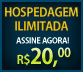 Hospedagem com Espao ilimitado + Trfego ilimitado + Domnios Ilimitados + Contas de Emails ilimitadas + Banco de Dados MySQL ilimitados por apenas  R$ 20,00 mensais.